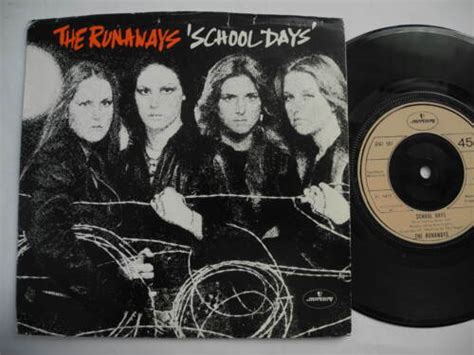 Runaways School Days Wasted 45 7 Single 1977 Uk Ex Ebay