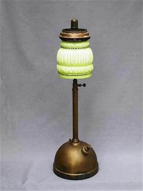 Green Glass Pressure Kerosene Oil Inverted Gas Mantle Lamp Shade Fits