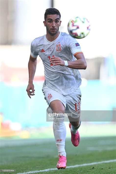 Ferran Torres of Spain chases the ball during the UEFA Euro 2020... in ...