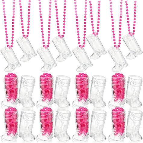 Amazon Nuanchu Boot Shot Glasses On Beaded Necklace Cowboy