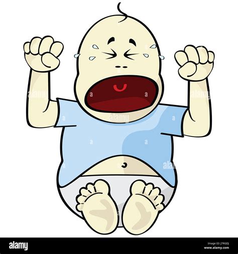 Infant cry cartoon hi-res stock photography and images - Alamy