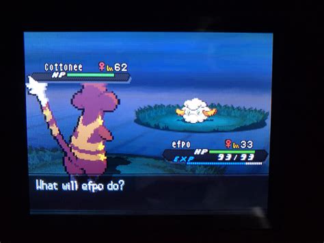 [5] Shiny Cottonee in Black 2 after 7489 encounters! : r/ShinyPokemon