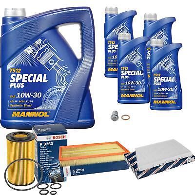 BOSCH Inspektionspaket 9L MANNOL Special Plus 10W 30 für Mercedes C