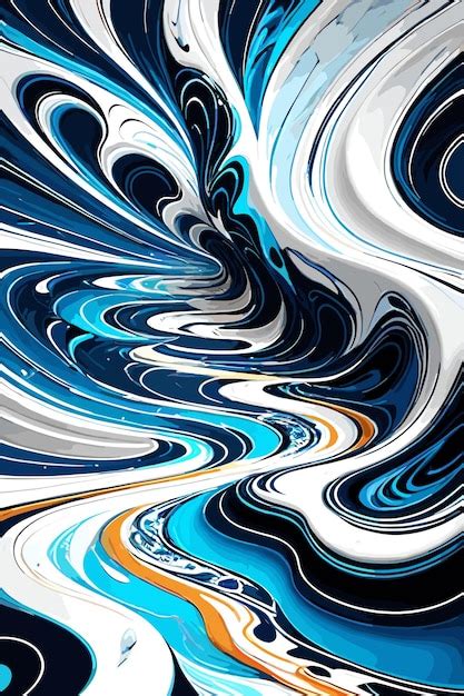 Vector de fondo de patrón de remolino de arte fluido de ondas