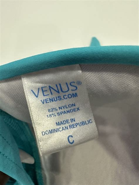 Venus Turq Goddess Silver Buckle Bikini Top C Botto Gem