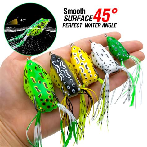 5pcs Mixed Box Soft Frog Fishing Buzz Bait Lure Hook Fishing