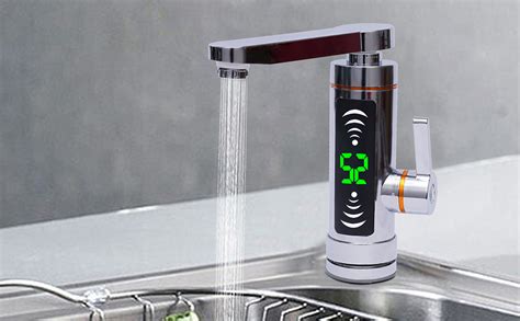 110v Hot Water Heater Faucet Instant Tankless 3000w Electric Kitchen Bathroom Fast Heating Tap