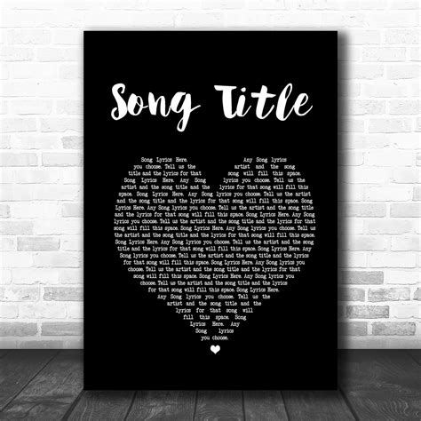 Custom Song Lyric Art Song Lyric Designs