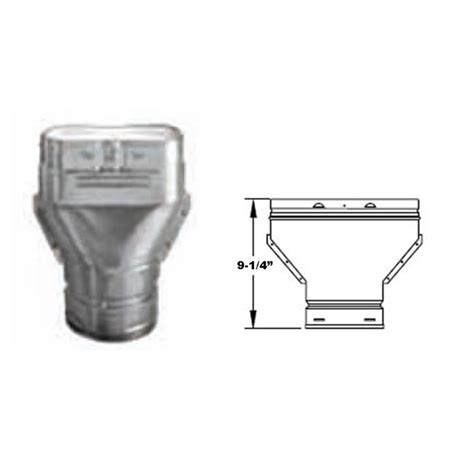 Mandg Duravent 4 Oval Gas Vent Round To Oval Adapter 4gwaro 4gwaro