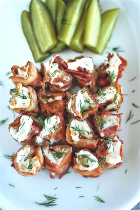 Dill Pickle Bacon Roll Ups Easy Keto Bacon Appetizer