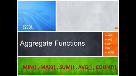 Aggregate Functions Cbse Class 12 Computer Science Max Min Sum