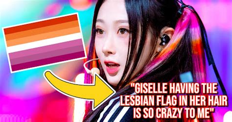 Aespa S Giselle Has The LGBTQ Community Cheering With Her Lesbian Flag Hair Color Koreaboo