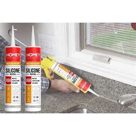 Homey Waterproof Window Washroom Silicone Sealant Multi Use Clear Glass Neutral Silicone Sealant