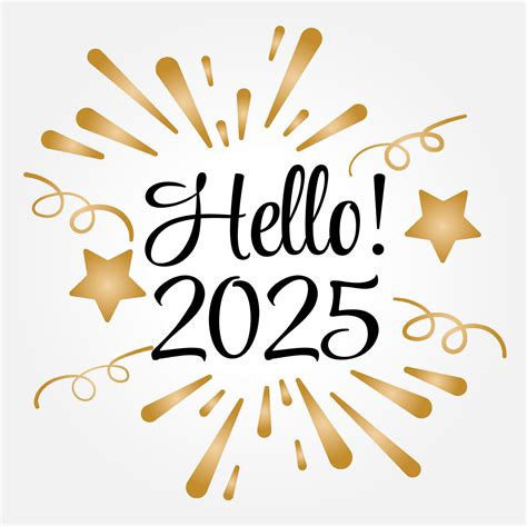 Hello Hand Drawn Banner New Year Concept Vector Art At