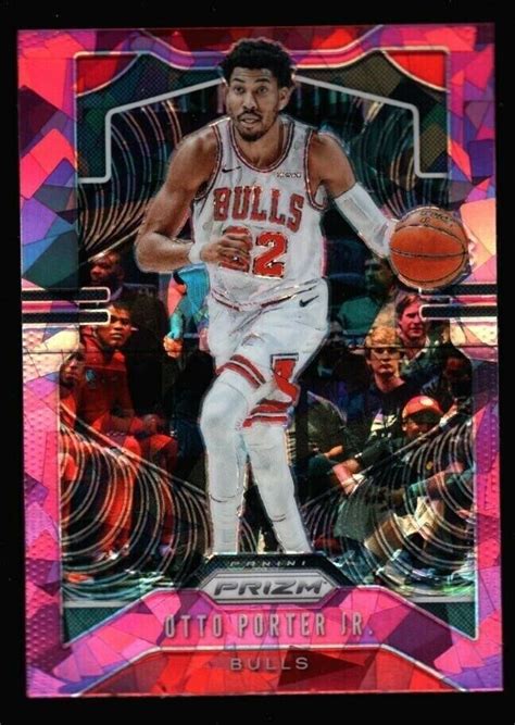 OTTO PORTER JR MINT BULLS PRIZMS PINK CRACKED ICE SP 2019 20 PANINI