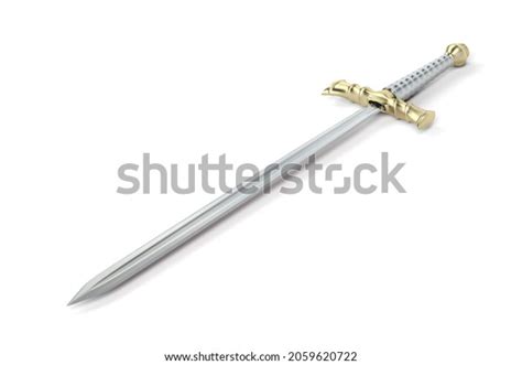 Medieval Sword On White Background 3d Stock Illustration 2059620722 | Shutterstock