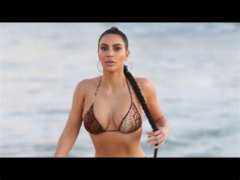 Kim Kardashian Rocks Sexy Thong Bikini For New Belfie As She Reflects