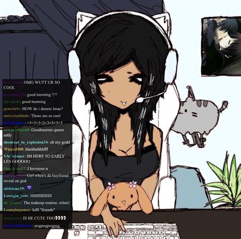 Streamer Girl Cute Drawings Swag Art Profile Picture