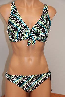 Nwt Coco Reef Swimsuit Bikini Pc Set Sz S C Cup Knotted Bra Cast