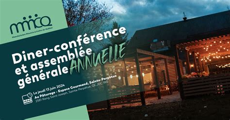 Diner conférence et assemblée générale annuelle