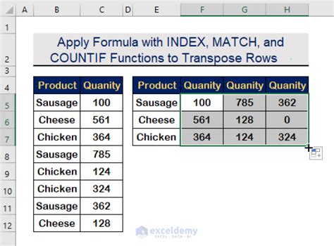 How To Transpose Rows To Columns Based On Criteria In Excel 2 Ways