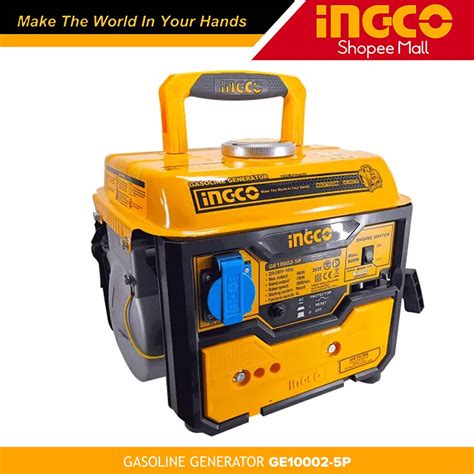 Ingco Ge10002 5P Portable Gasoline Generator 1Kva 2 Stroke Engine 900W