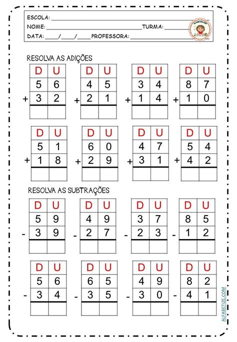 Pin De Lucilene Em Matem Tica Em Atividades De Subtra O