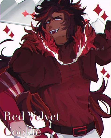 Red velvet cookie as a human | Red velvet cookies, Cookie run, Red velvet