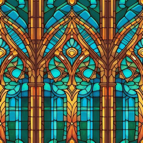 Premium AI Image A Close Up Of A Stained Glass Window With A Cross