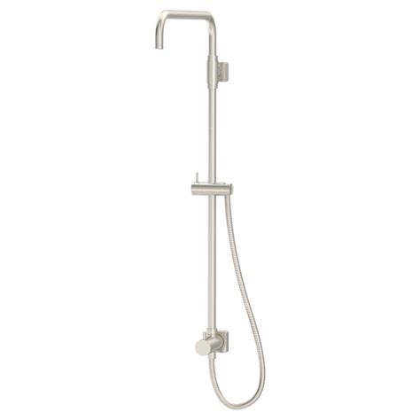 Duro 18 in. Shower Riser with Diverter in Satin Nickel-36EX-STN - The ...