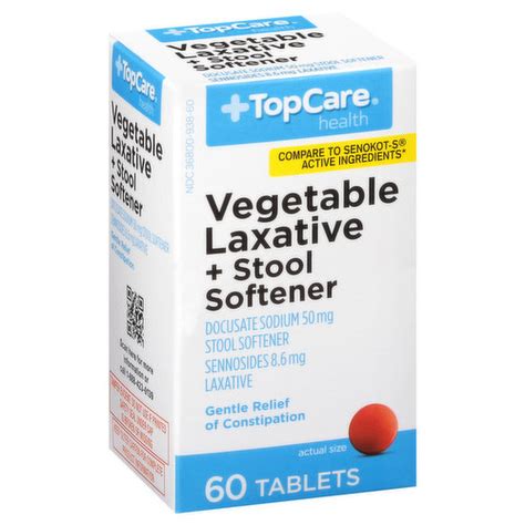 TopCare Vegetable Laxative Stool Softener Tablets Super 1 Foods