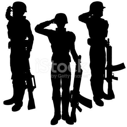 Silhouette Soldier[salute] stock photos - FreeImages.com