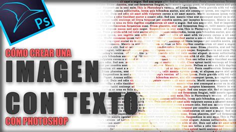 Crear Imagen Hecha Con Texto En Photoshop Youtube