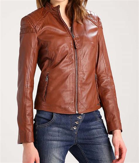 Womens Leather Cafe Racer Jacket Reviewmotors Co