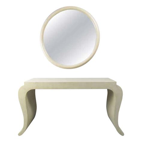 Contemporary Modern Console Table with Wall Mirror For Sale at 1stDibs