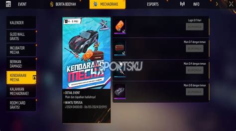 Cara Dapatkan Skin Sports Car Jean Mechalution Free Fire Ff Esportsku