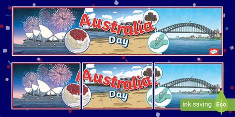 Australia Day Display Banner Professor Feito Twinkl