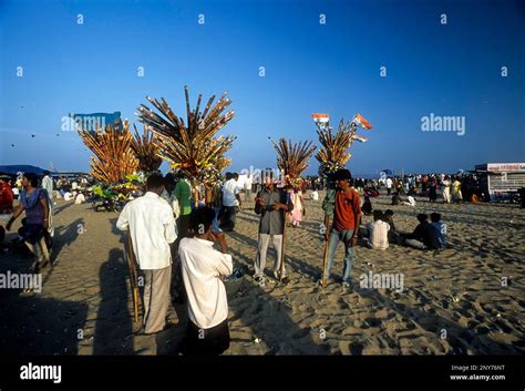 Marina Beach Chennai Madras Tamil Nadu The Second Longest Urban