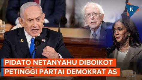 Netanyahu Pidato Di Kongres As Wapres Kamala Absen Partai Demokrat