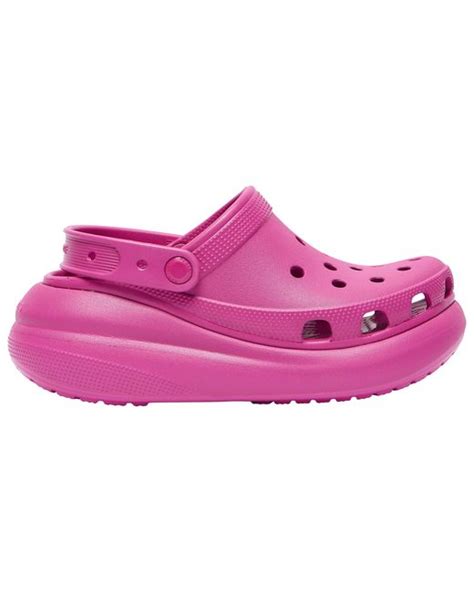 Crocs™ Classic Crush Clogs Shoes In Pink Purple Lyst