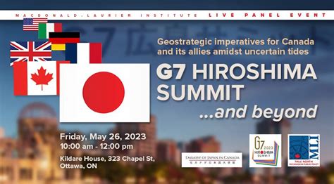 Panel Discussion G7 Hiroshima Summit And Beyond Macdonald Laurier