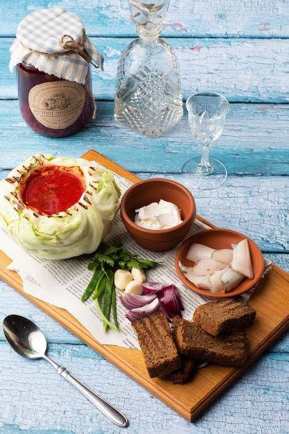 Borscht Tradicional Ucraniano Con Alubias Blancas En El Taz N De