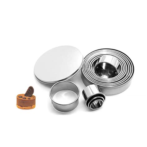 Pcs Round Circle Stainless Steel Cookie Cutter Cake Decorating