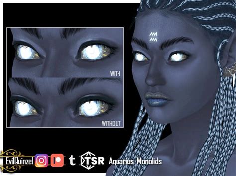 Evilquinzel S Aquarius Monolids Option In Sims Cc Skin Sims