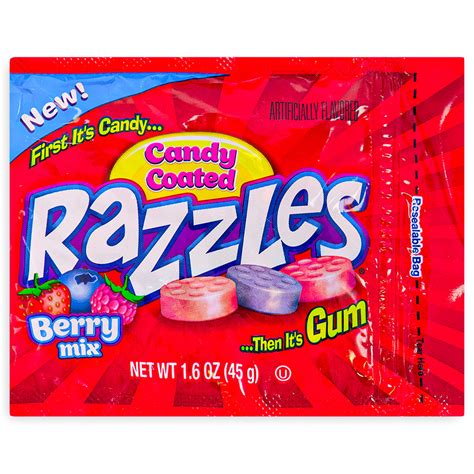 Razzles Berry Mix | First it's Candy-Then it's Gum