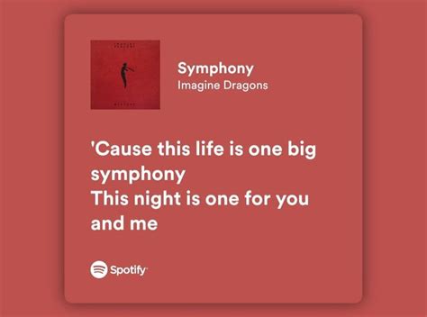 Symphony Imagine Dragons Letras De Canciones Canciones Feliz Aniversario