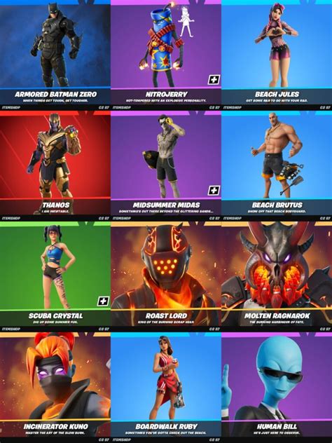 Fortnite 2021 Summer Skins Summer Midas Beach Jules Scuba Crystal And More