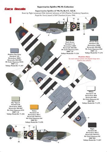 Euro Decals Ed Supermarine Spitfires Mk Vb