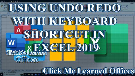 Using Undo Redo With Keyboard Shortcut In Excel