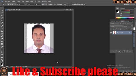 How To Make Passport And Stamp Size Photo In Photoshop Youtube